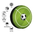 thumbnail image 6 of DouZhe Waterproof Spare Tire Cover, Gradient Football Field Sports Prints Adjustable Wheel Covers Fit for Jeep Trailer RV SUV Car, 15 inch, 6 of 7