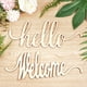 thumbnail image 3 of Juego de 3 letreros de madera con la palabra "Hola" y "Bienvenido", letras de madera natural recortadas con cuerda, ideales para bodas, aniversarios, compromisos y decoración del hogar., 3 of 6