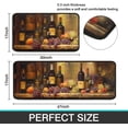 thumbnail image 2 of 2 Piece Red Wine Kitchen Rug Set, Wine Glasses Kitchen Rugs and Mats Non Skid Washable Absorbent Microfiber Kitchen Floor Decor Mat 17"x47"+17"x30", 2 of 6