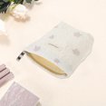 thumbnail image 3 of Unique Bargains 1 Pc Portable Embroidery Rose Makeup Bag Polyester Beige Small, 3 of 5