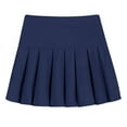 thumbnail image 4 of Grblisyd Girls Pleated Skirt High Waisted Golf Skorts with Pocket Tennis Skirts with Liner 2 In 1 Butterfly Shorts Girls 10-12 Girls Fashion Dark Blue 8-9 Years, 4 of 4