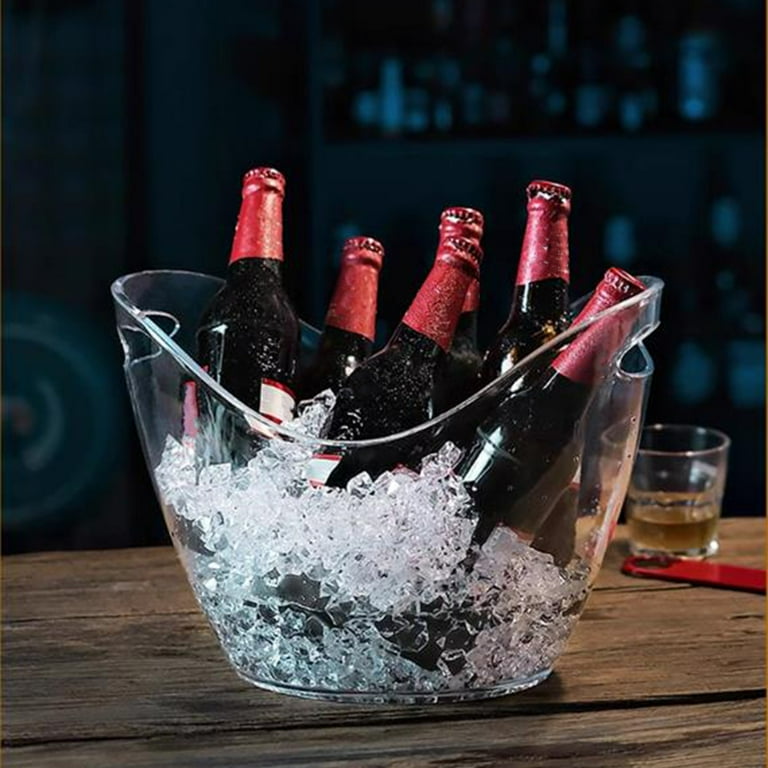 Ice Bucket Wine Glass Cooler Clear Acrylic Champagne Bucket,4