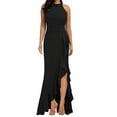 thumbnail image 1 of Pompotops Mode Femmes Automne Robe Décontractée Couleur Unie Col Rond Sans Manches Robe de Soirée, 1 of 7