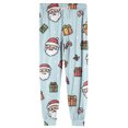 thumbnail image 6 of Wutalume Men's Drawstring Pocket Cuffed Casual Pants with Festive Christmas Print, Soft Home Sleep Pants for Holiday Season and Cozy Nights,Light Blue M, 6 of 7