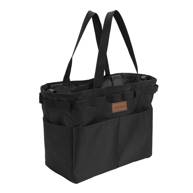 Soporte para bolsa colgante Marco de hierro Mesa Bolsillos laterales Colgador de utensilios de cocina multifuncional