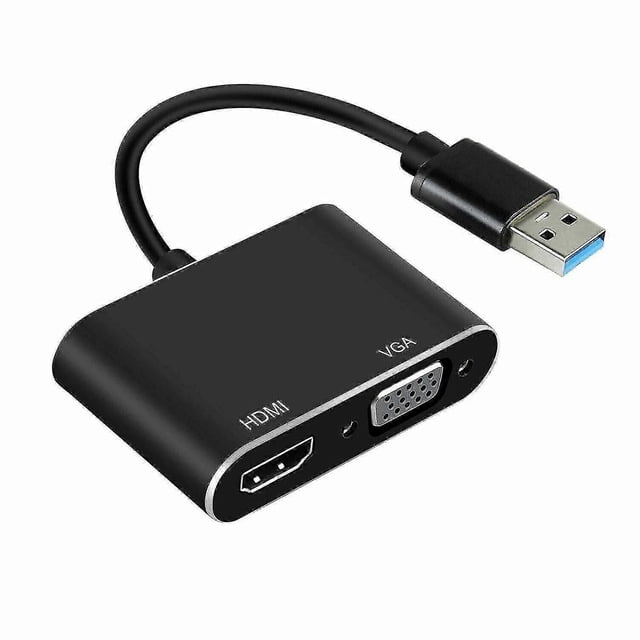 Usb 3.0 To Hdmi + Vga Full Hd 1080p Video Adapter Cable Converter For Pc