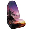 thumbnail image 2 of Chririnla Car Seat Towel Cover, Compatible with Truck Seat and Van, Terry Cloth Car Seat Cover for Trucks Cars, Tropical Sunset Palm Tree, 2 of 6