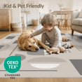thumbnail image 4 of ODIKA 2'x3' Gray Geometric Art Design Washable Accent Rug Modern Abstract Shapes with Retro Flair Pet Friendly, Bedside Mat for Bedroom, Nursery, RV, 4 of 7
