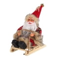 thumbnail image 3 of Muñeco de Papá Noel colgante para árbol de Navidad, decoración navideña Sombrero de fieltro rojo, 3 of 9
