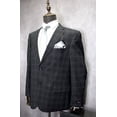 thumbnail image 5 of Men's Caravelli 2pc Charcoal Grey Plaid Modern Fit Formal Suit S616212N, 5 of 7