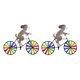 thumbnail image 1 of Yuarrent Plastic Windmill Pinwheel Wind Kids Toy Garden Lawn Party Decor perro cafe 2Conjunto, 1 of 6