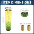 thumbnail image 5 of Unique Bargains Round Crystal Shift Knob, 15cm Universal for Automatic and Manual Vehicle Gear Shifter Knob with 2 Adapter Acrylic Yellow Green, 1 Set, 5 of 7