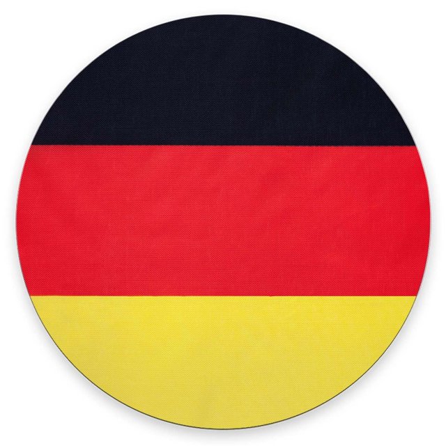 Mouse pad redondo Nphuriy con bandera de Alemania, 20 x 20 x 0,3 cm
