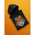 thumbnail image 3 of Cool Tiger Head Hoodie Men -Image by Shutterstock, Male 3X-Large, 3 of 4