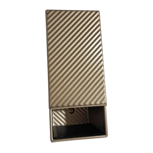 Molde para Hornear Bewildely Caja Rectangular para Pan 450g Oro con Tapa