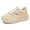 Biege, variant on CHICVOMEY Platform Sneakers for Women Breathable Walking Shoes Chunky Lace Up Non Slip Comfortable Casual Sports Running Shoes with Thick Sole Lightweight Sports Shoes