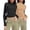 Black+camel, variant on Zeagoo Womens 2 Packs Long Sleeve T-Shirts Mock Neck Turtleneck Slim Fitted Basic Crop Tops