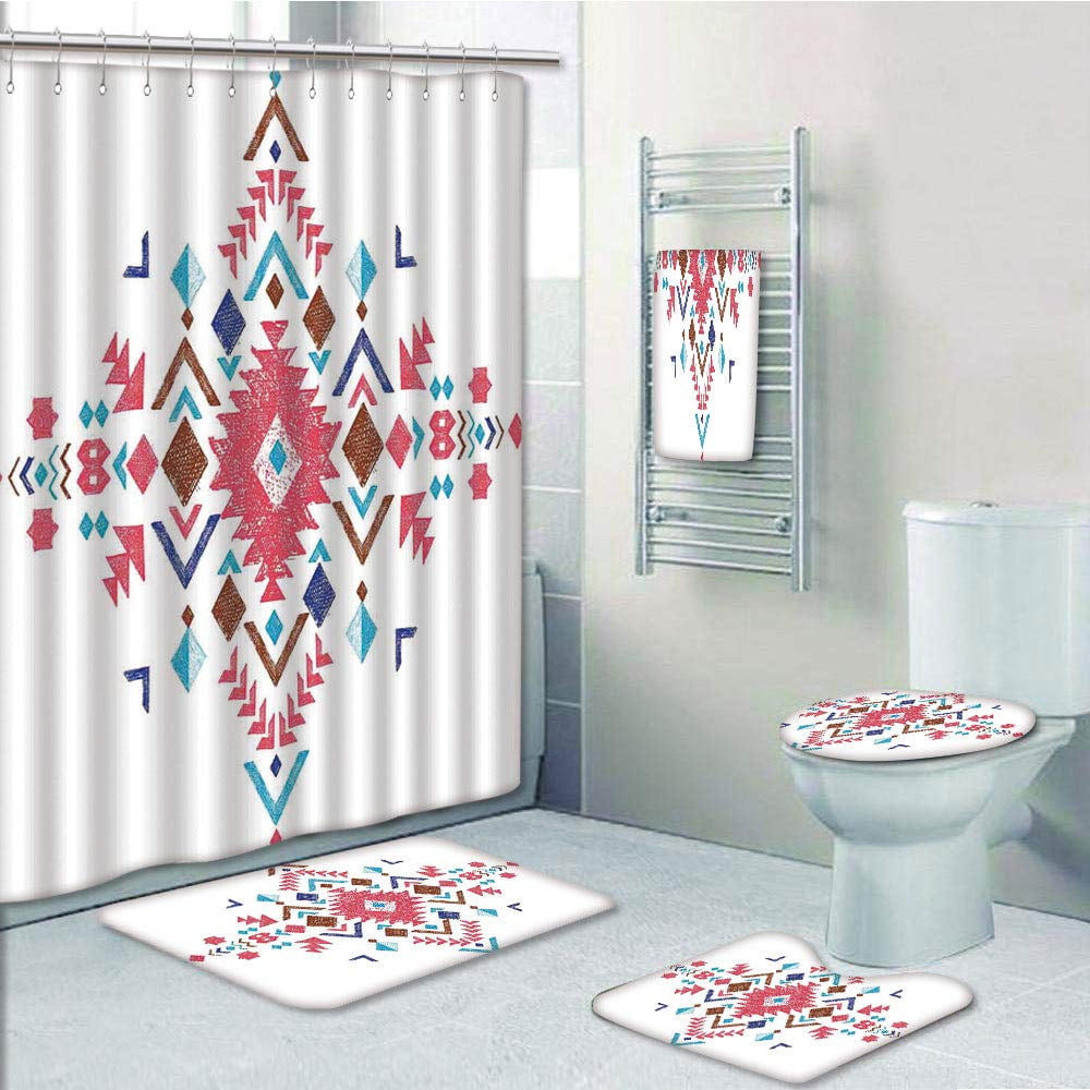 PRTAU Colored Hand Drawn Ethnic with Geometrical Like Frame Strawberry