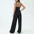 thumbnail image 5 of Stamzod Summer Jumpsuits for Women 2026 Trendy Fashion Halter Sleeveless Wide Leg Jumpsuit Loose Casual Black Romper with Pocket Beach Vacation Clothes Black S, 5 of 6