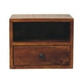 thumbnail image 3 of Artisan Furniture Solid Wood Solis 1-Drawer Chestnut Wall Mounted Nightstand, 3 of 11
