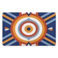 thumbnail image 1 of Retro Sun Non-Slip Bath Mat for a Funky Bathroom Upgrade - Half Circle Boho Rug in Vibrant Rainbow Colors, Soft Water Absorbent Fiber for Comfort, Cute Addition to Any Shower Room, 20x32 inch, 1 of 5
