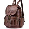 thumbnail image 1 of Mochila antirrobo para mujer Mochilas para mujer Monederos Mochilas de cuero sintético Mochila escolar impermeable Mochila de hombro Mochila escolar Mochila de ocio color café, 1 of 4