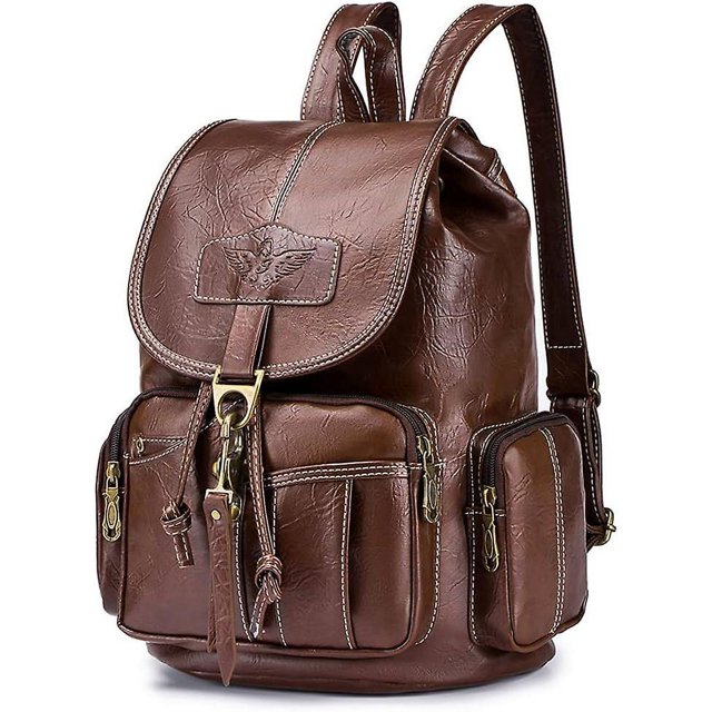 Mochila antirrobo para mujer Mochilas para mujer Monederos Mochilas de cuero sintético Mochila escolar impermeable Mochila de hombro Mochila escolar Mochila de ocio color café