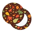 thumbnail image 2 of Daiia Autumn Leaves Stool Covers Round,Round Bar Stool Covers Waterproof Bar Chair Covers Washable Stool Cushion Slipcover for 12-14 Inch Chair-13 inch, 2 of 7