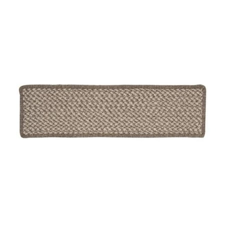 Colonial Mills Natural Wool Houndstooth Latte Brown/Tan Stair Tread (Set of 13)
