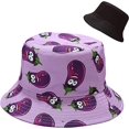 thumbnail image 1 of RV Sombrero reversible Sombrero de cubo Sombrero de pesca Sombrero para el sol para mujeres y niñas, berenjena oso de fresa Electrónica, 1 of 5