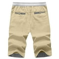 thumbnail image 4 of Sngxgn Mens Outdoor Casual Elastic Waist Lightweight Fishing Hiking Shorts(Khaki,L), 4 of 5