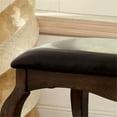 thumbnail image 4 of Bowery Hill Modern Faux Leather Padded Bench in Tobacco Oak Finish, 4 of 4