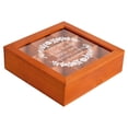 thumbnail image 1 of Inteprter Caja de almacenamiento de natural elegante con múltiples rejillas tapa transparente caja de almacenamiento contenedor organizador para Almacenamiento y organización del hogar Marrón L Inteprter HA026656-01, 1 of 1