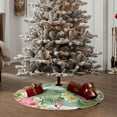 thumbnail image 4 of Fuzoiu Tropical Flamingo Print Christmas Tree Skirt,Xmas Christmas Decorations,Xmas Tree Mat for Farmhouse Holiday New Years Home Party Decor Tree Rugs-48", 4 of 6