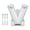 White, variant on Double Flag Poles Holder Bracket Metal Texture for Outdoor Event V Shaped Base Supports up to 150kg Weight Capacity