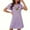 Purple, variant on Sakmal Oversized Night dress for Women Black Breathable Christmas Ultra-Soft Pajama Dress Santa Claus Print Crew Neck Short Sleeve Short Nightgowns S-2XL