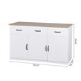 thumbnail image 4 of Buffet Cabinet, Sideboard Cabinet with Storage Kitchen Sideboard with 3 Doors & 3 Drawers Farmhouse Buffet Server Bar Cabinet Console Table for Dining Living Room Decorative Cupboard, White, 4 of 7