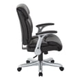 thumbnail image 3 of Boded Leather Office Chair in Silver and Black, 3 of 8