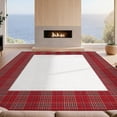thumbnail image 2 of Design&I 8'x10' Washable Area Rug Decorations Plaid Tartan Gingham Border Door Under Doormat Layering for Living Room, Family Extra Large Skid-Resistant Low Profile, 2 of 7