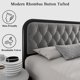 thumbnail image 5 of Noise-Free King Size Bed Frame Heavy Duty Bed Frame With Faux Leather Headboard Bedroom Furniture 12" Under-Bed Storage Black My Lux Decor Round, 5 of 7
