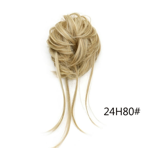Namzi Curly Bun Hair Piece, Fake Bun Hair， golden , 35CM*15CM Size, 1 Piece Heat-Resistant Synthetic Fiber Hairpiece, Soft Curly Finish for Effortless Daily & Special Occasion Styling