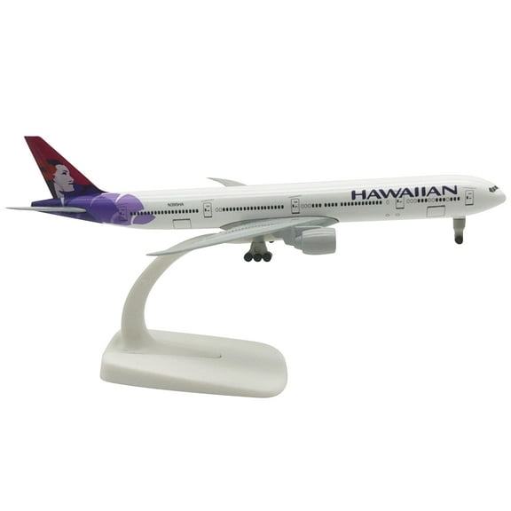 JIAHAOO Elegant Hawaii B777 Plane Model for Aviation Collectors with Movable Wheels and Display Stand
