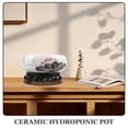 thumbnail image 2 of Shisuyan Pot de Plante Hydroponique en Céramique Rond avec Base, 2 of 9