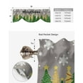 thumbnail image 6 of Fsddascl Grey Christmas Tree Tie Up Valance Curtains for Windows, Kitchen Curtains Window Treatments, Green Xmas Tree Snowflake Luxury Short Window Shades Valances for Bedroom Bathroom Cafe 60"x18", 6 of 7