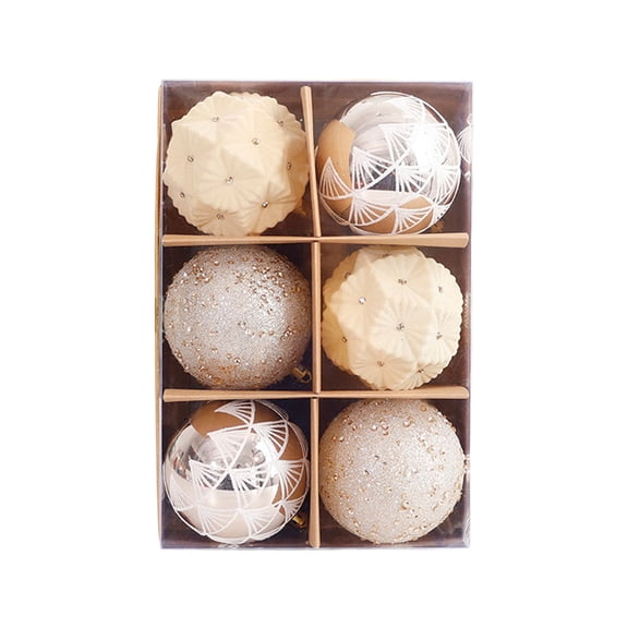 85cm Diameter Festive Winter Hanging Baubles Seasonal Champagne Gold Red Ornamental Spheres