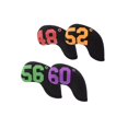 thumbnail image 1 of facefd 4 Pieces Golf Iron Headcover Neoprene Non Slip Club Head Covers Black, 1 of 8