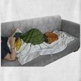 thumbnail image 6 of Cactus Soft Flannel Fleece Throw Blanket, Plant with Yellow Flower in a Pot Blooming Tropical Foliage Cartoon, Cozy Plush for Indoor and Outdoor Use, 70" x 90", Orange Green Yellow, by Ambesonne, 6 of 6