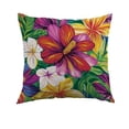 thumbnail image 2 of Tuvgenk Summer Waterproof Outdoor Pillow Cover 18x18 for Patio Sofa, Bright Floral Print Cushion Case for Garden, 2 of 6