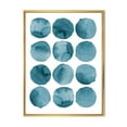 thumbnail image 1 of Designart cercles aigue-marine éléments géométriques bleus ART MURAL À CADRE FLOTTÉ, 1 of 4