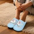 thumbnail image 3 of Uourmeti Cherry Blossom Cute Axolotl Ladies Slippers Soft Plush Fuzzy Comfy Non Slip Indoor Outdoor House Shoes Warm Cozy Memory Foam Sole Lightweight Anti Skid, 3 of 6